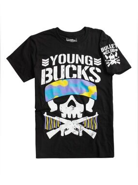 AEW NJPW Young Bucks Bullet Club T-Shirt
